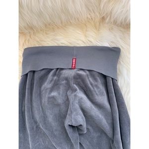 Hard Tail Grey Velour Fold-Over Sweats